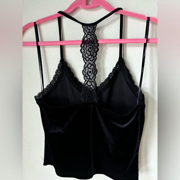 Forever 21 Black Velvet top - Picture 2 of 3